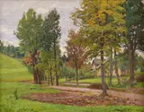 Bohuslav Dvořák, In the rain, 1940, oil on canvas