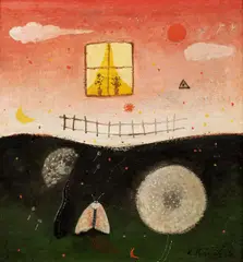 Václav Kiml, Light breeze, 1974, encaustics on canvas fixed on hardboard
