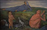Václav Rabas, On the grass, 1923, oil on canvas