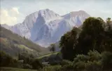 Alois Kirnig, Hoher Göll v poledne, kolem roku 1862, olej na plátně