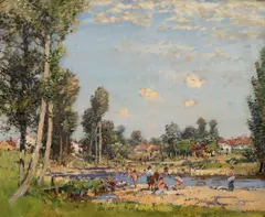Stanislav Lolek, By the river, 1925, oil on canvas