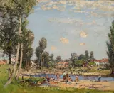 Stanislav Lolek, By the river, 1925, oil on canvas