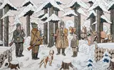 Josef Lada, Successful hunt, 1944, gouache on paper