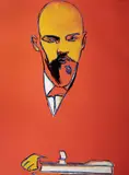 Red Lenin by Andy Warhol, 1987, screen print on Arches paper, sold May 2019
