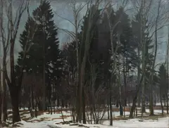 Antonín Hudeček, In park, 1916–1917, oil on canvas