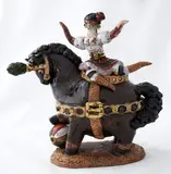 Jan Kutálek, Circus rider, 1983, glazed ceramics