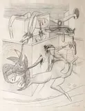 František Janoušek, Bez názvu, 11. 3. 1937, barevné tužky na papíře