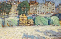 Jan Honsa, Seine riverside, 1903, oil on cardboard