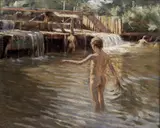 Jan Hála, Bathing