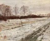 Vaclav Radimsky, Winter landscape (Motif from Brolles)
