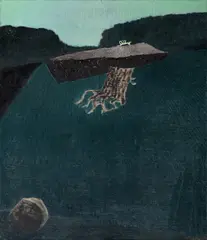 Jiří John, Green landscape, 1970, oil on canvas