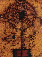 Mikuláš Medek, Thirsty angel III, 1971, oil and email on canvas