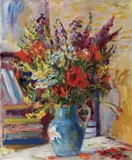 Vincenc Beneš, Bouquet by the library