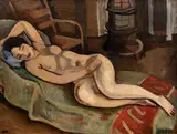 Georges Kars, Nude on sofa, 1926, oil on canvas