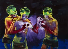 Lubomír Typlt, Séance of the enlightened, 2018, oil on canvas