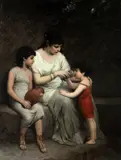 Gabriel von Max, Antique tableau, oil on canvas