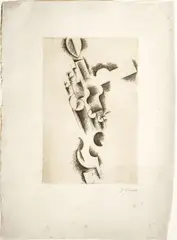 Josef Čapek, Figure called Lelio, 1914, etching on Japan paper