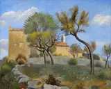 Chapel in Simiane by Otakar Kubín, 1930s, oil on canvas, sold May 2019