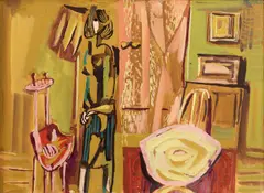 Jan Kotik, Inside, 1947, tempera on paper