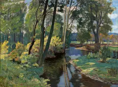 Antonín Hudeček, Bělá creek, oil on canvas