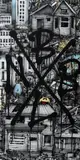Michal Škapa, BBLN, 2018, comb. tech (airbrush, acrylic) on canvas