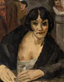 František Zdeněk Eberl, Absinthe, 1926–1927, oil on cardboard