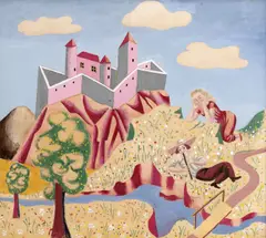 František Muzika, Hadrián z Římsů, 1930, komb. tech. (tempera, kvaš) na papíře