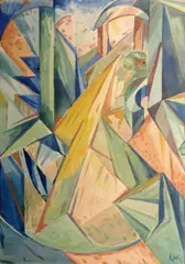 Jan Konůpek, Orphic faeries II, 1926, water color on paper