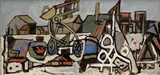 František Gross, Scrap Landfill, 1962, tempera on cardboard