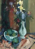 Miloslav Holý, Still Life with Fruit and Bouquet