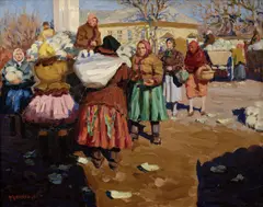 Teodor Jozef Mousson, Cabbage Market, 1930–1935, oil on canvas