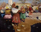 Teodor Jozef Mousson, Cabbage Market, 1930–1935, oil on canvas