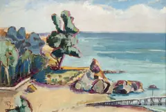 Bedřich Feigl, Seascape, 30. léta 20. století, oil on canvas
