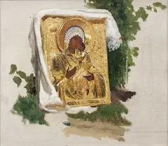 Ilja Jefimovič Repin, Study of a Icon for Procession, 1878, oil on canvas