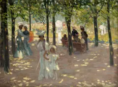 Oldřich Koníček, In Stromovka, 1908, oil on canvas