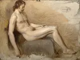 František Ženíšek, Male Nude, 1890s, oil on canvas