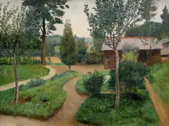 Josef Multrus, Garden, before 1950, oil on canvas