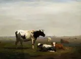 Václav Brožík, Landscape with Cows