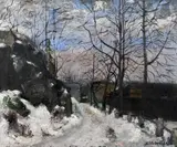 Karel Holan, Střešovice in Winter, 1925, oil on canvas