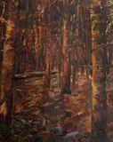 Otakar Lebeda, Forest, 1896-1897, oil on cardboard