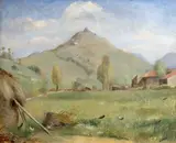 Landscape of Upper Loire by Otakar Kubín, první pol. 20 let, oil on canvas, sold Dec 2019