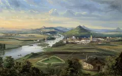 Ferdinand Lepié, View of Litomerice, 1859, oil on canvas