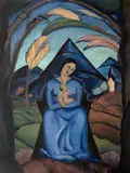 František Foltýn, Blue Madonna / Village with Church