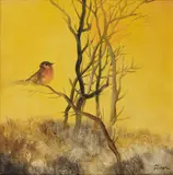 Yellow Song by Ota Janeček, 1981, oil on canvas, sold Dec 2019