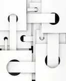 Jan Kaláb, Infinity in White, 2019, acrylic on canvas