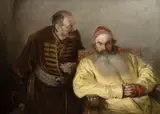Klavdij Vasiljevič Lebeděv, Whisperer, 1910, oil on canvas