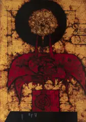 Mikuláš Medek, Thirsty Angel II, 1970, oil and email on canvas