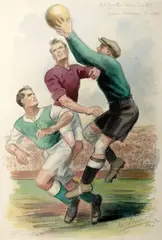 Marcel Niederle, Niederle - A. C. Sparta - Hibernians F. C. match in Edinburgh in October 1946, 1946, mixed technique (water color, ink) on paper