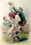 Marcel Niederle, Niederle - A. C. Sparta - Hibernians F. C. match in Edinburgh in October 1946, 1946, mixed technique (water color, ink) on paper