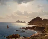 Michael Haubtmann, Rocky Coast, 1882, oil on canvas
